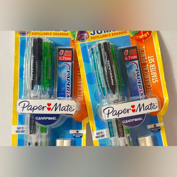 Paper Mate Jumbo Refillable Erasers Mechanical Pencil Starter Set 0.7mm (NEW) - Picture 3 of 3